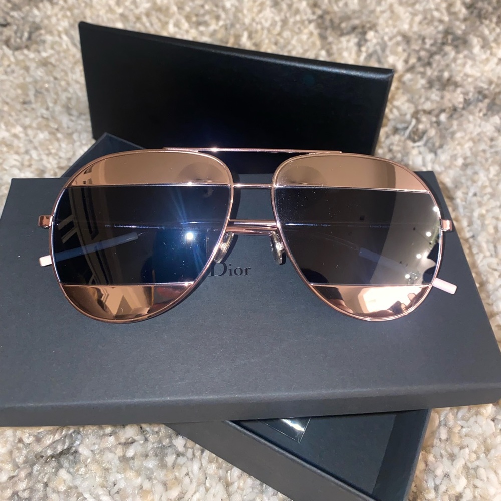 Dior “Split 1” Aviator Sunglasses